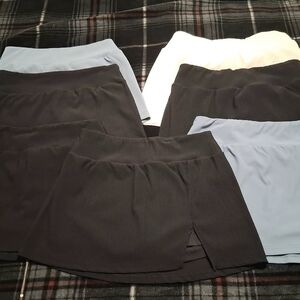 Stylish Women's Skorts - Black, White & Blue